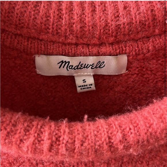 Madewell Fulton Pullover Rolled Neck Sweater Copper Orange Cashmere Alpaca S - Picture 2 of 5
